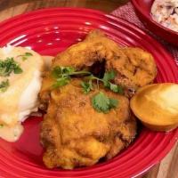 3 Pieces Fried Chicken Combo · Southern Fried Crispy Chicken Served w/ Mac & Cheese & Coleslaw. 
 Combo comes with Your Cho...