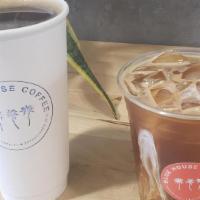 Americano · Single-origin espresso floated atop hot or iced water