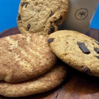 Cookies · Large, soft cookies - either snickerdoodle or chocolate chip