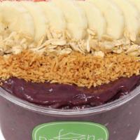 Acai Blueberry Bowl · Blended acai, banana, blueberries, and strawberries make the best frozen treat. Topped with ...