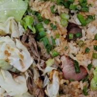 Kalua Pork And Cabbage · Kalua pork, braised cabbage, and Hawaiian salt. Served with 2 scoops of rice and 1 scoop mac...