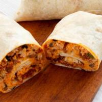The Chorizo Breakfast Burrito · Freshly chopped chorizo sausage with scrambled eggs and wrapped to perfection.