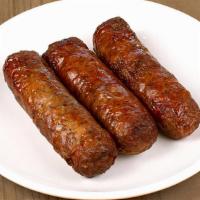 Sausage · three pork link sausages