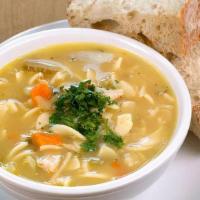 Chicken Noodle · served with artisan bread
