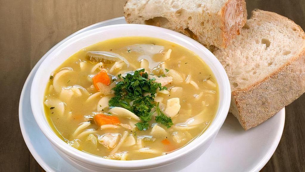 Chicken Noodle · served with artisan bread