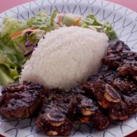 Beef Short Ribs · Comes with White Rice and Salad.
Substitute for Brown Rice, please add $2.00 or Fried Rice a...