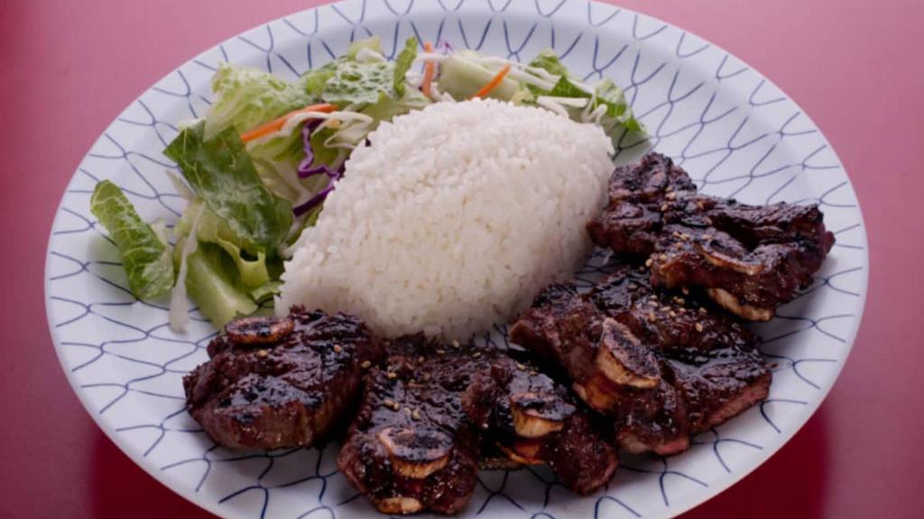 Beef Short Ribs · Comes with White Rice and Salad.
Substitute for Brown Rice, please add $2.00 or Fried Rice add $4.00.