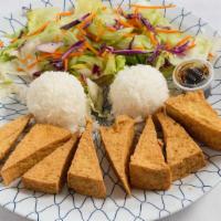 Tofu Teriyaki · + spicy available
Comes with White Rice and Salad.
Substitute for Brown Rice, please add $2....
