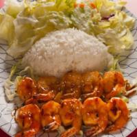 Prawn Teriyaki · + spicy available
Comes with White Rice and Salad.
Substitute for Brown Rice, please add $2....