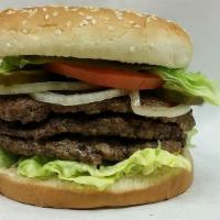 Triple Burger Combo · includes fries and soda