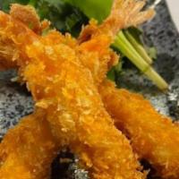 Shrimp Katsu (3 Pieces) · It is made from roughly chopped shrimp paste which is coated with panko (flaky breadcrumbs) ...
