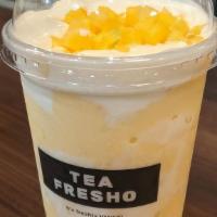 Mango Coconut Crush · Mango smoothies/ coconut/ milk/ cheese cream/ fresh mango