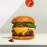 Smash Cheeseburger · Premium ground angus chuck smashed patty, American cheese and our dirty sauce on a Martin’s ...