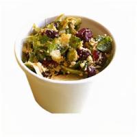 Shaved Brussel Sprout Salad · 8 oz Shaved sprouts, Toasted Pine Nuts, Dried cranberries, Pecorino Cheese, Chives, Oil, Lem...