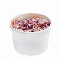 Buffalo Blue Cheese Slaw · 8oz of shredded white and red cabbage, carrots, tossed in our house-made blue cheese sauce