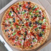 Illimitato Pizza · Pepperoni, Sausage, Ham, Mushrooms, Onions, Bell Peppers, Black Olives.
Our Pizza Sizes incl...