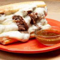 Italian Beef Sandwich · Tender beef smothered with melted mozzarella.