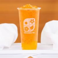 Straw-Mango Fruit Tea · A refreshing iced tea made with organic strawberry and mango puree. Choose from TWo tea choi...