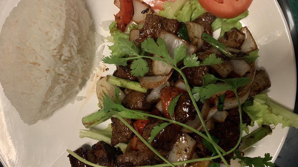 Tenderloin Shaking Beef  · served with Rice