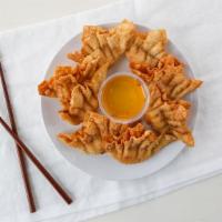 Crab Rangoon (6 Pieces) · Crabmeat and cream cheese in deep-fried wonton wrapper served with plum sauce.