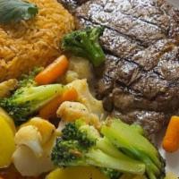 Ny Steak · Includes rice and mixed vegetables.

*some food items may contain raw or undercooked ingredi...