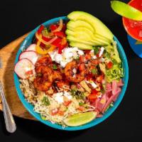 Fried Shrimp Bowl · Fried shrimp bowl with your choice of base and toppings. Make the burrito bowl of your dreams!