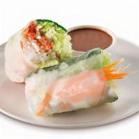 Vegetable Spring Roll · 1 roll | Lettuce, bean sprouts, carrot, coriander, mint and vermicelli wrapped in rice paper...