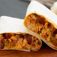 Chorizo Breakfast Burrito · Flavorful chorizo, eggs, and cheese wrapped in a large warm flour tortilla.