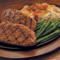 Grilled Chipotle Meat Loaf · Premium Angus ground beef blended with fresh ingredients.  Grilled with Melted Chipotle Chil...