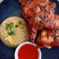 Bbq Chicken Dinner · Marinated chicken with homemade BBQ sauce grilled to perfection served with egg fried rice.