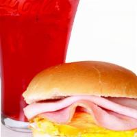 Egg Sandwich · one egg* / american cheese / choice of breakfast meat on a toasted bun