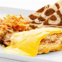 3 Egg Omelette · Choice of Ham, Bacon, Sausage, Mushroom or Cheese.