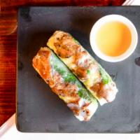 Grilled Pork Salad Rolls  / Gỏi Cuốn Thịt Heo · Rice paper filled with lettuce, basil, vermicelli, and grilled pork. Served with fish sauce.