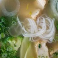 Vegan Pho / Phở Chay  · Vegetarian broth with mushrooms, tofu, and fresh vegetables (vegan).