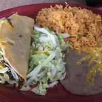 Enchilada, Taco & Chile Relleno · Large combo.