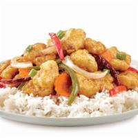 Kung Pao Chicken · Battered chicken, red and green peppers, carrots, sliced onions, red chilies, green onions i...