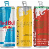 Red Bull · Calorie total represents the selected item below