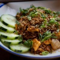 Kimchi & Garlic  Fried Rice · House-made kimchi, cargo rice, brown rice, roasted broccoli, Beyond Sausage, fried & roasted...