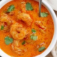 Shrimp Curry (16 Oz) · Shrimp Curry cooked in South Indian Andhra Style.