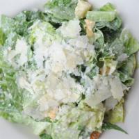 Caesar (Large) · Romaine, tossed with our house-made Caesar dressing and garlic croutons, topped with freshly...