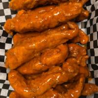 12 Chicken Tenders · 12 chicken tenders with your choice of TENDERS TOSSED IN 2 sauces ONLY and choice of blue ch...