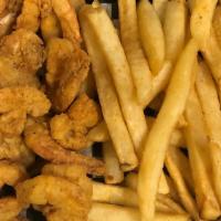 10 Shrimp Combo · Includes fries and drink and cocktail sauce , plus choice of white or wheat bread plus choic...