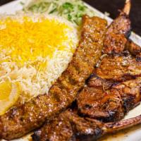 Shish Leek (Lamb Chops & Ground Beef-I Want Some Too!) · Lamb chops marinated in a rich sauce then charbroiled over an open fire and a skewer of beef...