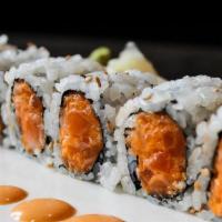 Spicy Salmon Roll · Consuming raw or undercooked meats, poultry, seafood, shellfish, or eggs may increase your r...