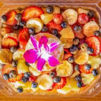 Phenomenal Fruit · Greek yogurt, pineapple, strawberries, red grapes, blueberries, cosmic crisp apples, dusted ...