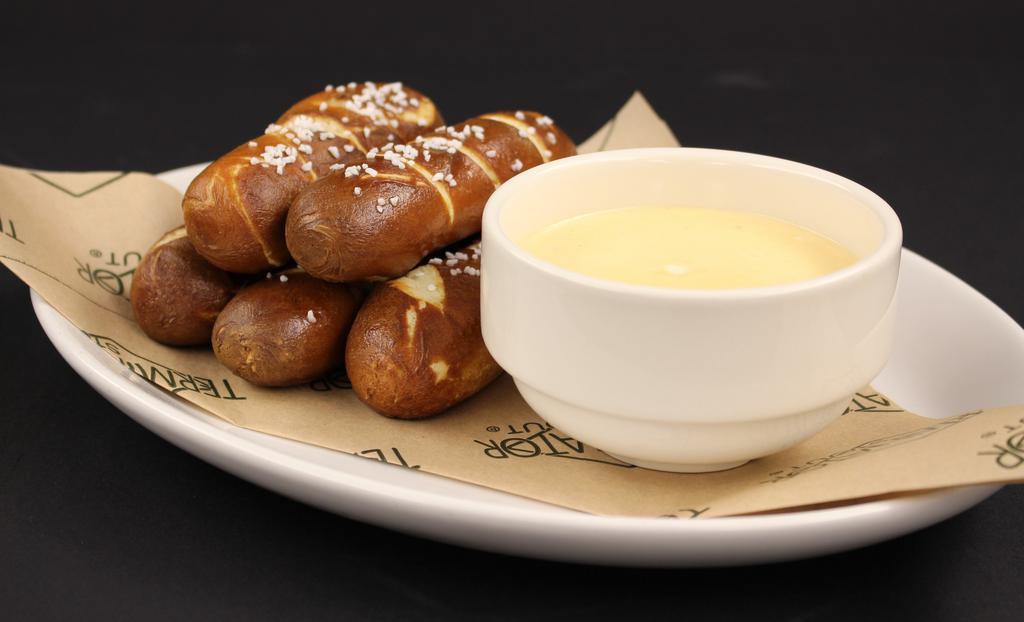 Soft Pretzel Sticks · Served with cheese and ale fondue