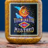Terminator Mustard · Stone ground mustard made with our famous Terminator Stout