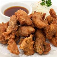 Fried Chicken (Tori Karaage) · Boneless dark meat chicken marinated in soy based sauce deep fried and served with ponzu sau...
