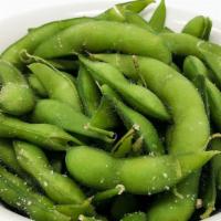 Edamame · Steamed soy bean pods with salt.