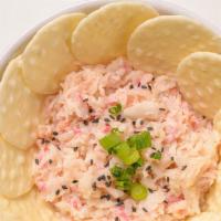 Truffle Crab Salad · Crab Salad, Truffle Oil, Scallion, Sesame Seed, Rice Crackers